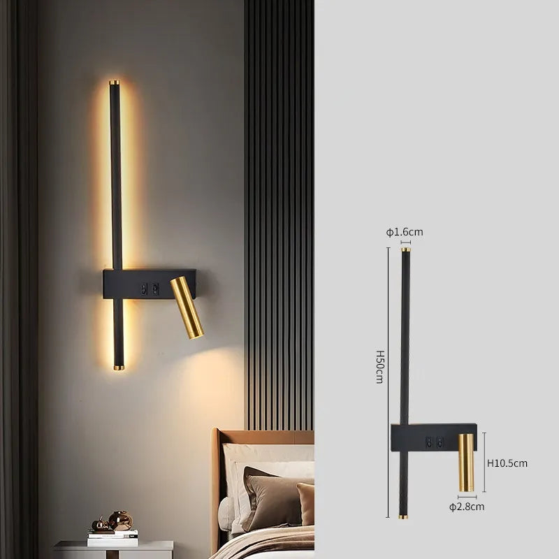 Nordic LED Wall Lamp - Modern Design for Living Room and Bedroom
