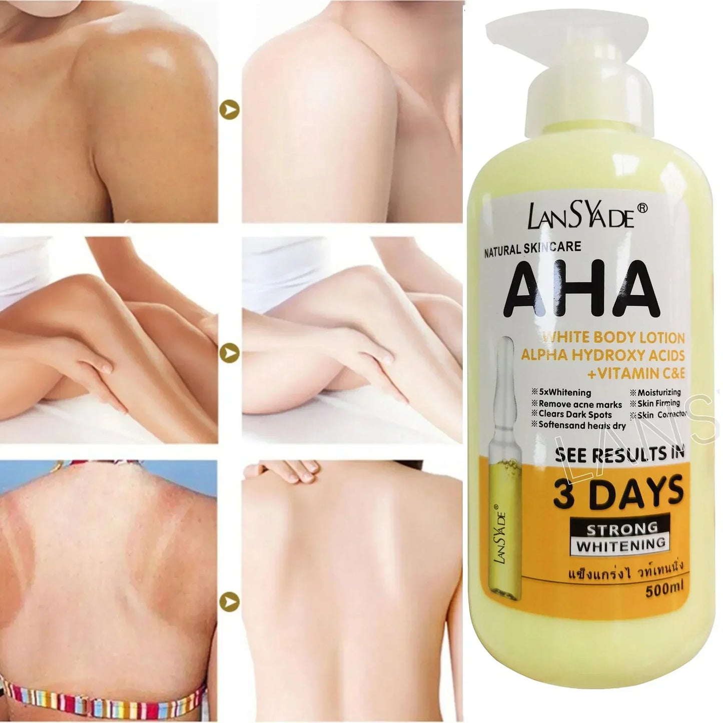 Radiance Revived: 3-Day Whitening Marvel in a Bottle - 500ml Body Lotion