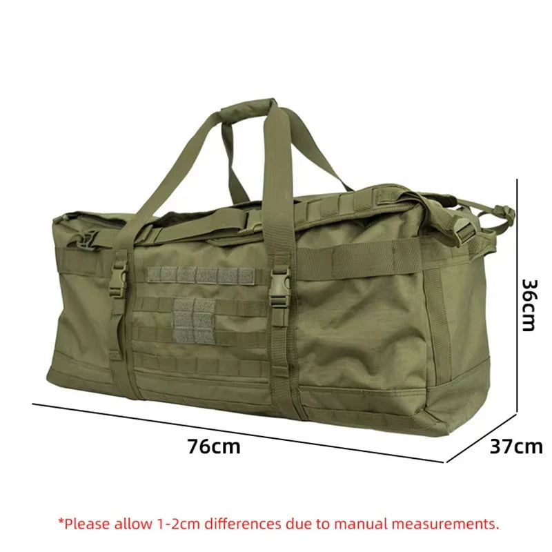 106L Tactical Duffel Bag Camping Green