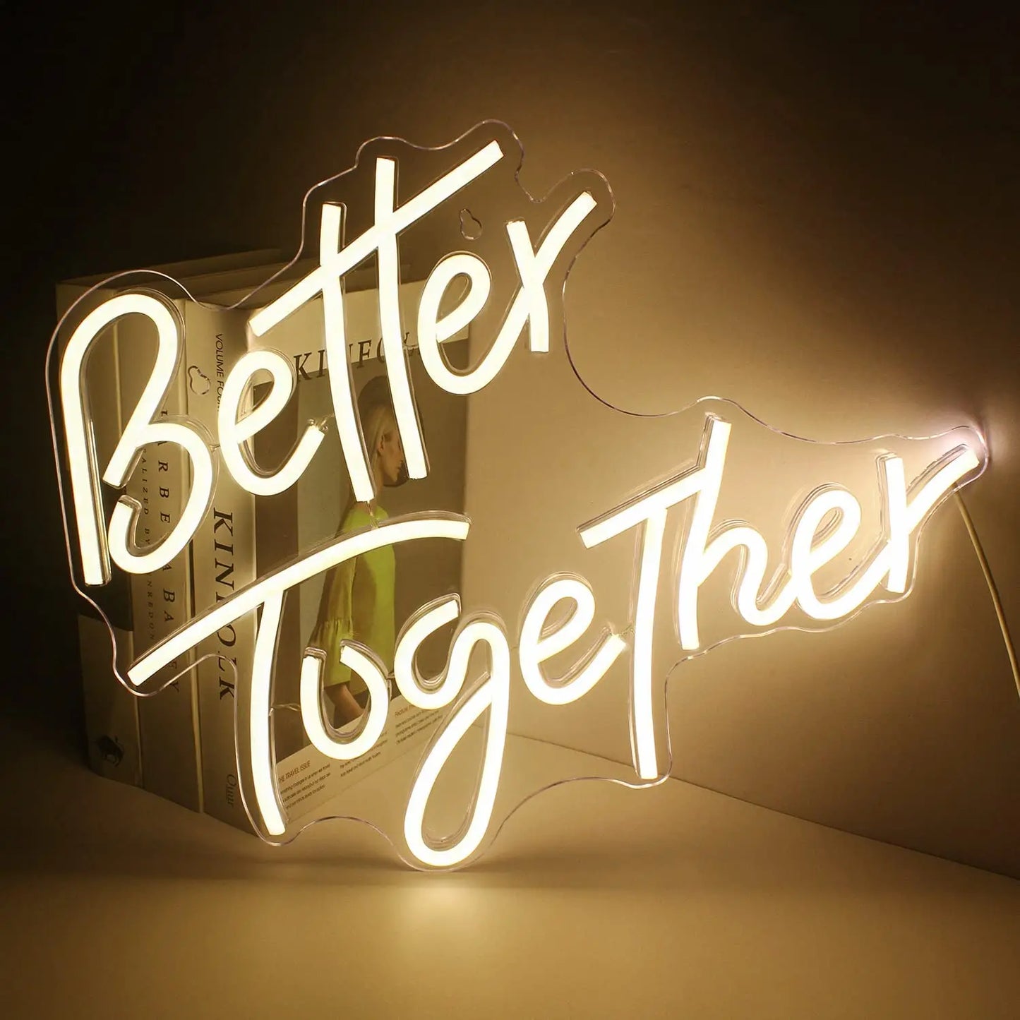 Better Together LED Neon Sign Light - Warm White (42x33.5cm)