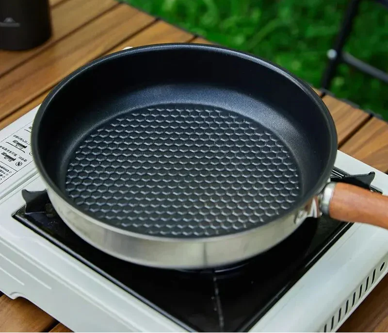 Camping Non-Stick Frying Pan Silver