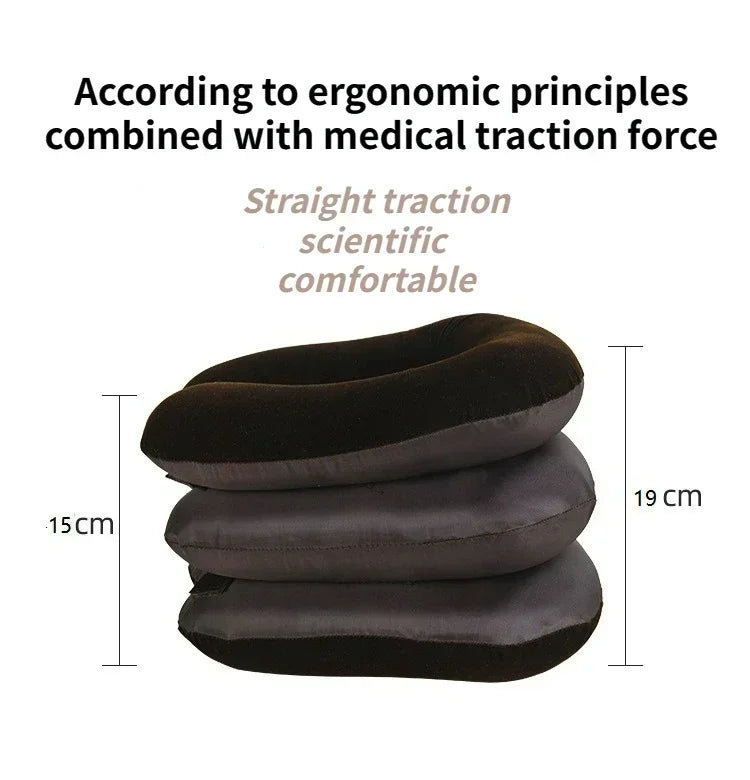 Inflatable Neck Stretcher Air Cervical Traction Device Brown