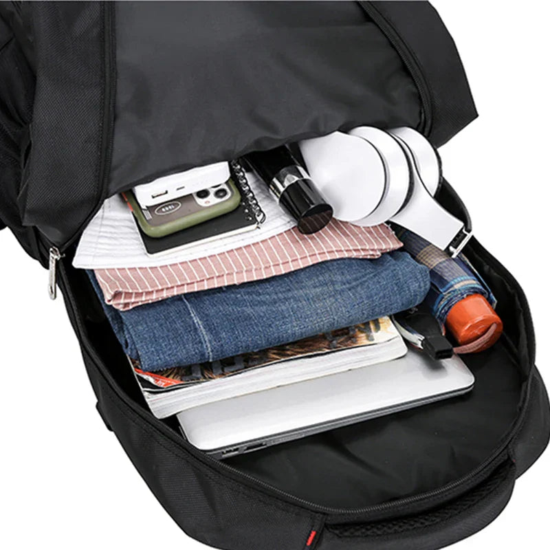 90L Large-Capacity Hiking Travel Backpack Black
