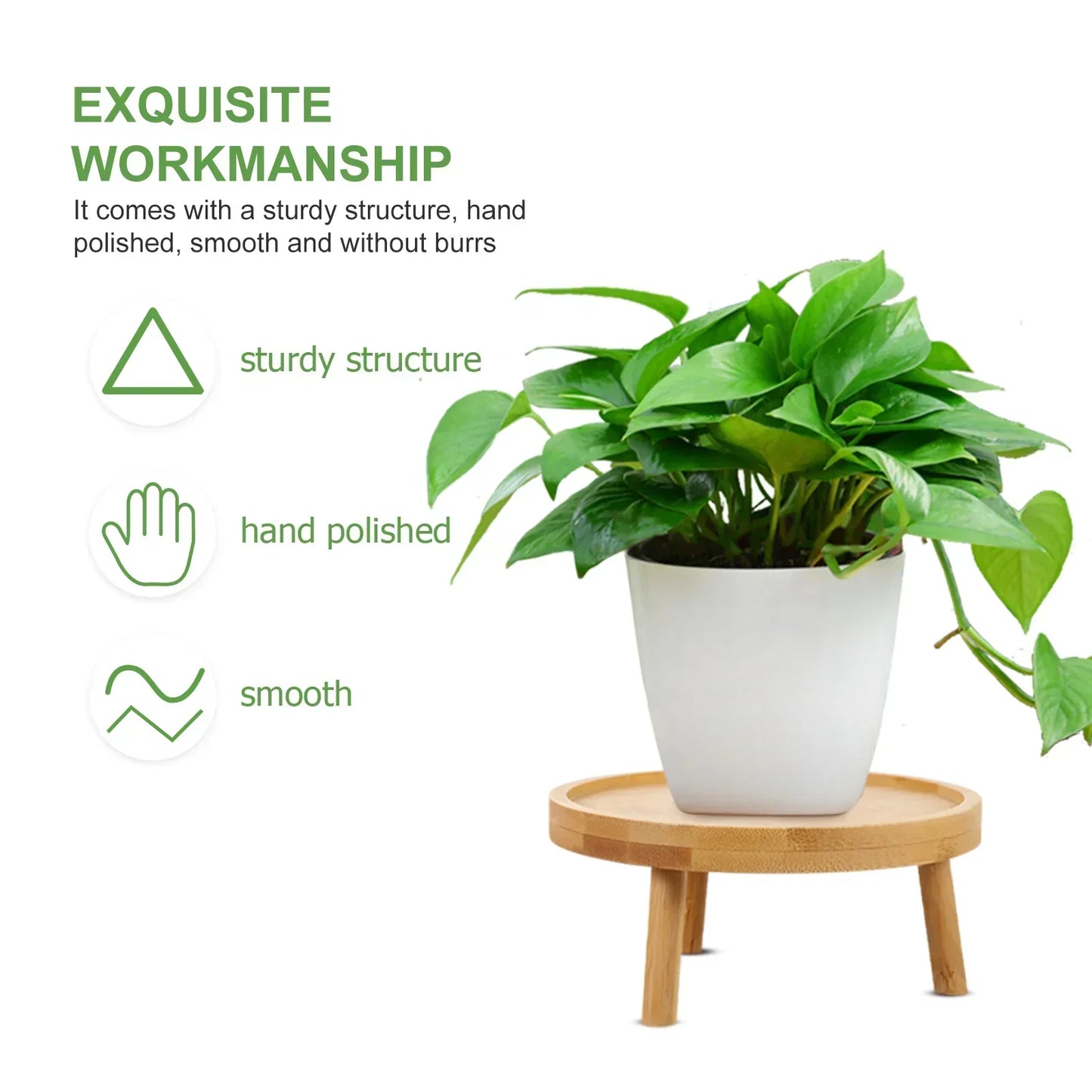 Outdoor Stand Pot Flower Wood Wooden Stool