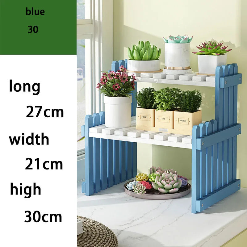 3-Tier Wood Shelf Indoor Plants Holder