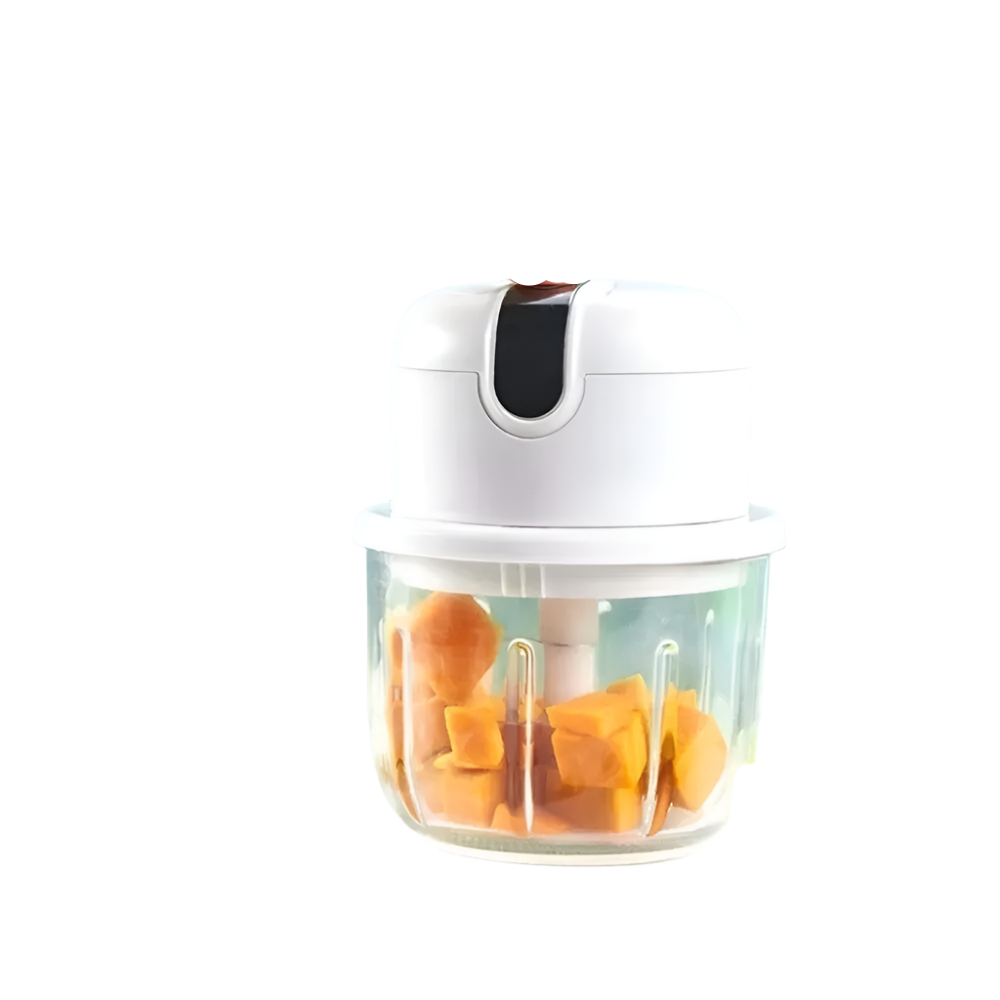 Electric Garlic Masher USB Rechargeable Mini Food Chopper White