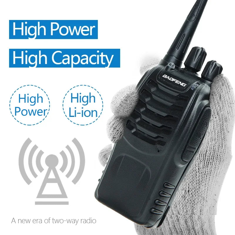 V2 Walkie Talkie Long Range Radio (2PCS BF-888S)