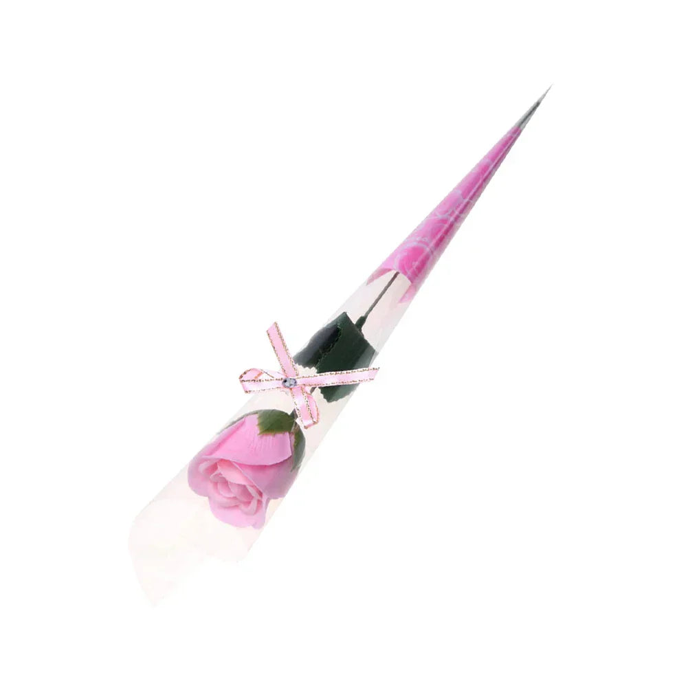 10pcs Pink Never-Wither Soap Flower Rose Bouquet - Scented Petals