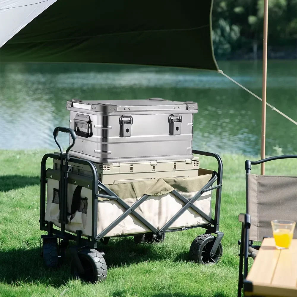 Heavy-Duty Aluminum Alloy Outdoor Storage Box 30L Silver