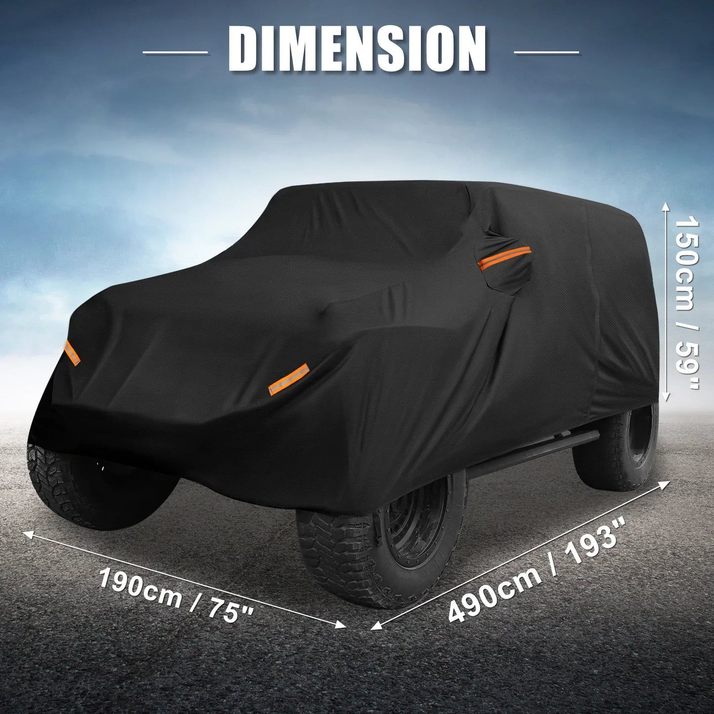 Full Car Cover for Jeep Wrangler JK 2/4 Door