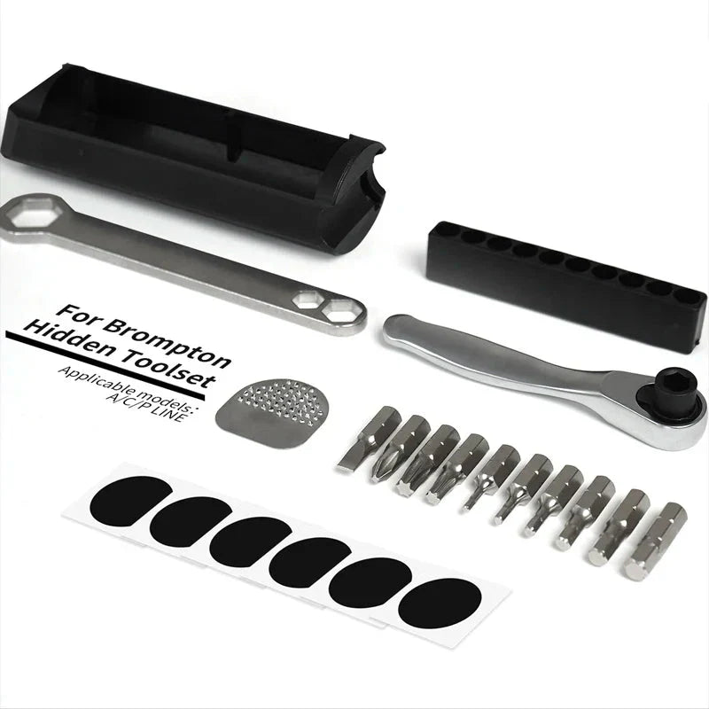 Magnetic Frame Tool Box Inner Storage Bag with Wrench Black