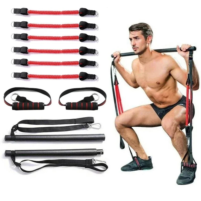 Yoga Resistance Bands Pilates Stick
