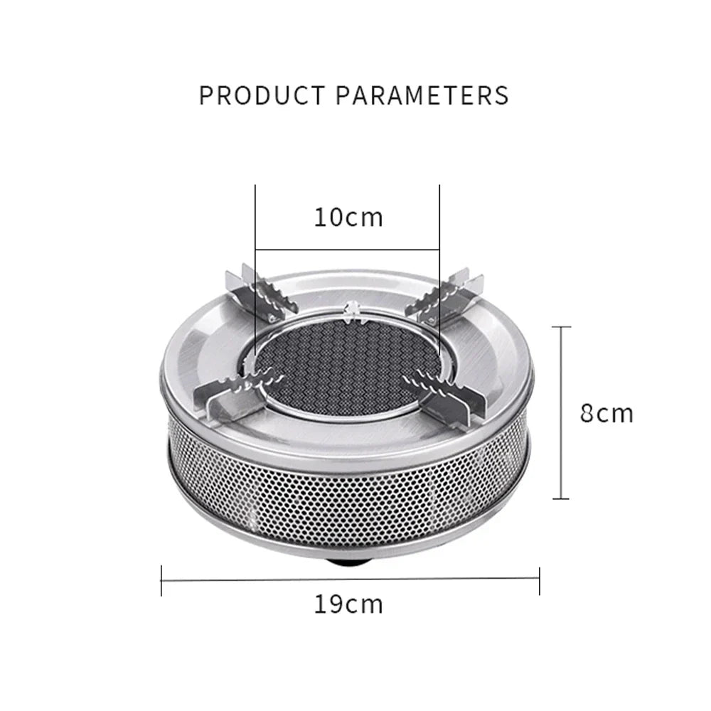 4000W Camping Gas Stove Foldable High-Power Windproof Silver