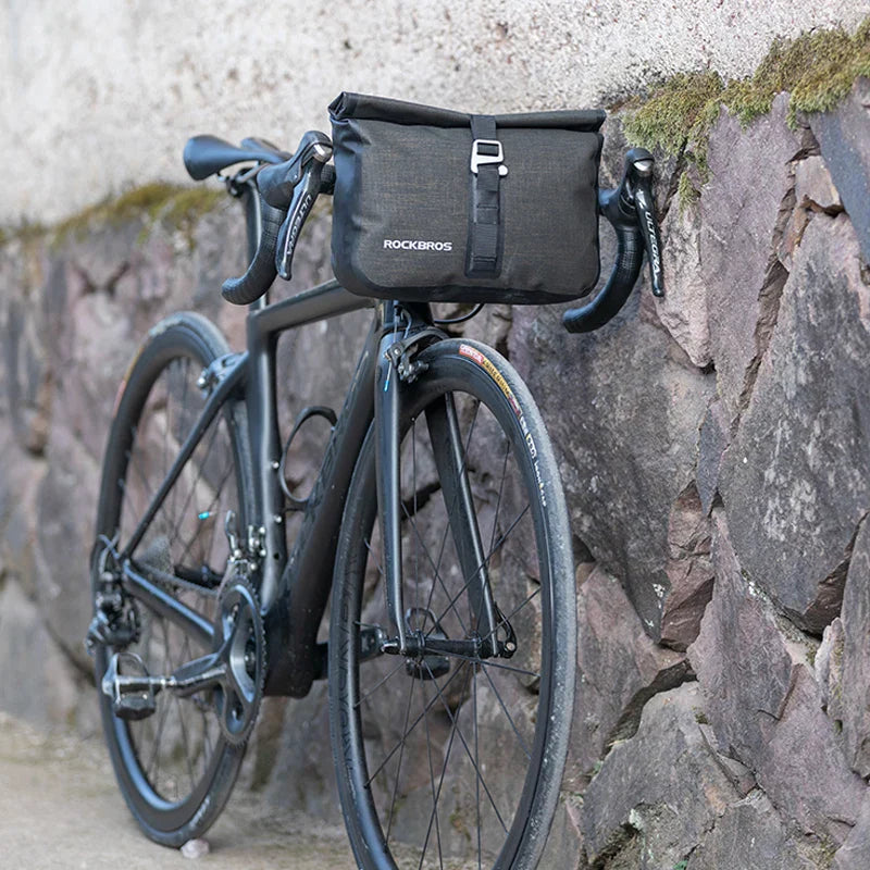 5–6L Waterproof Handlebar Bike Bag Front Frame Trun Grey
