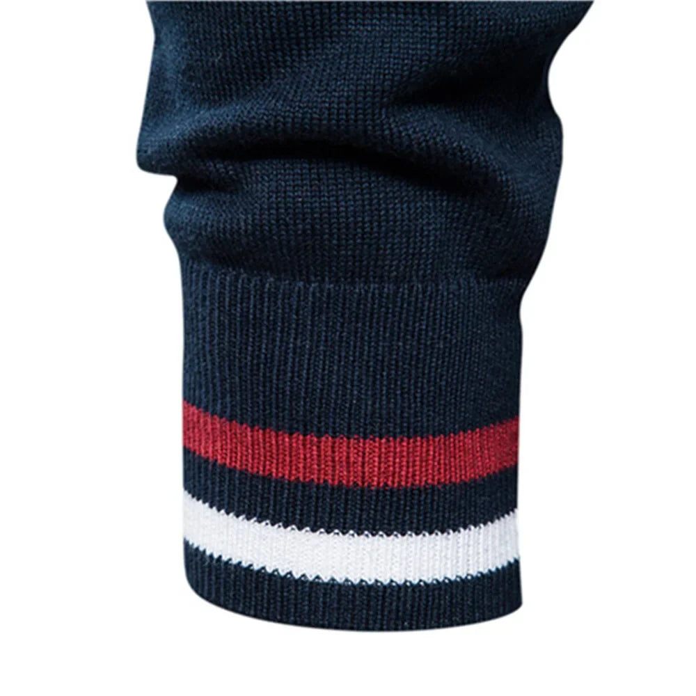 Men's Cotton Knit Streetwear Winter Zipper Cardigan
