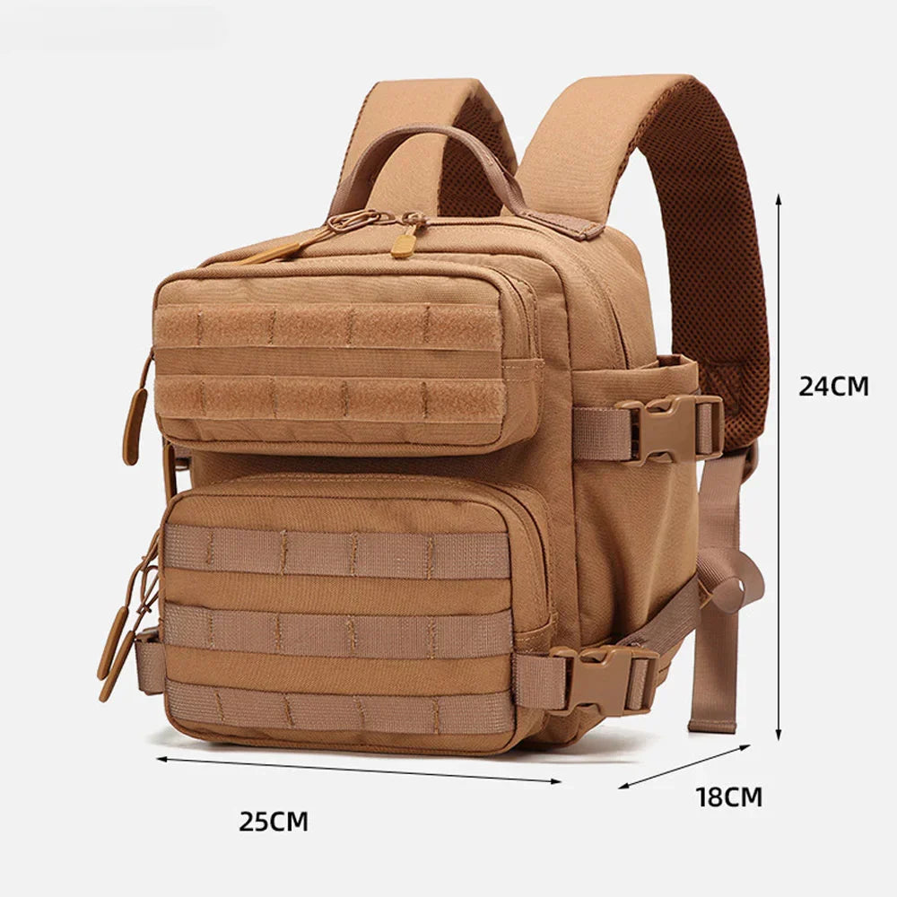 9L Tactical Sport Backpack Bug Out Bag Khaki