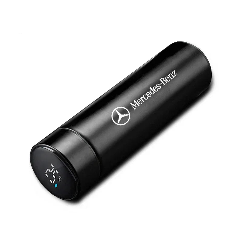 Smart Thermos Bottle–Temperature Display Leakproof Design 500ml Black