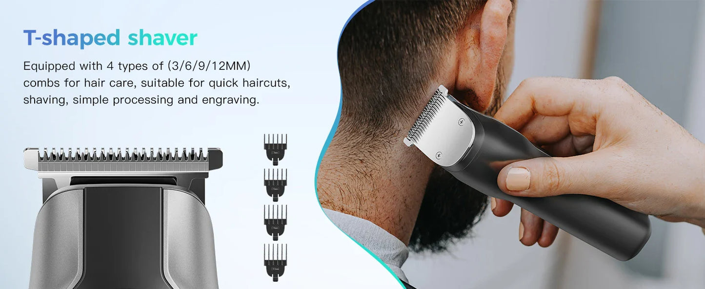 4-in-1 Cordless Hair Clipper & Grooming Kit with LED Display