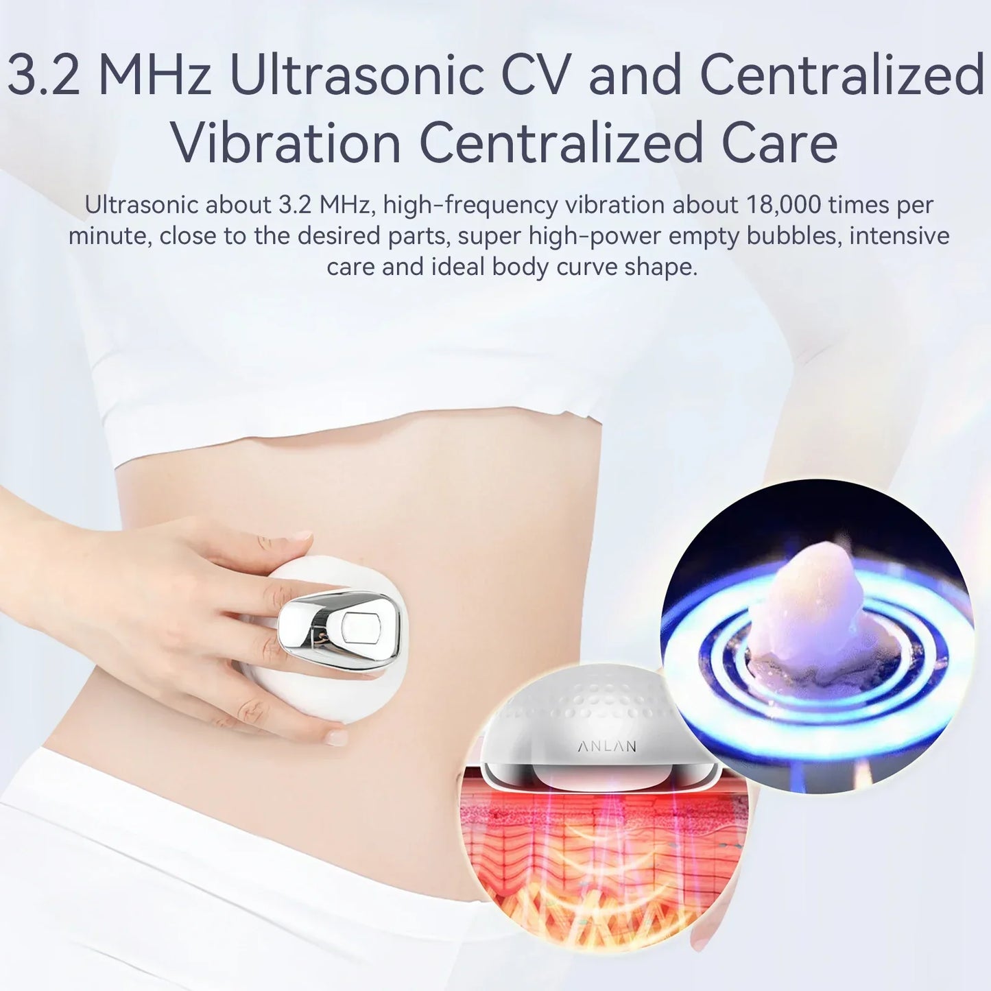5-in-1 EMS Slimming Machine Ultrasonic Fat Burner And Body Massager White