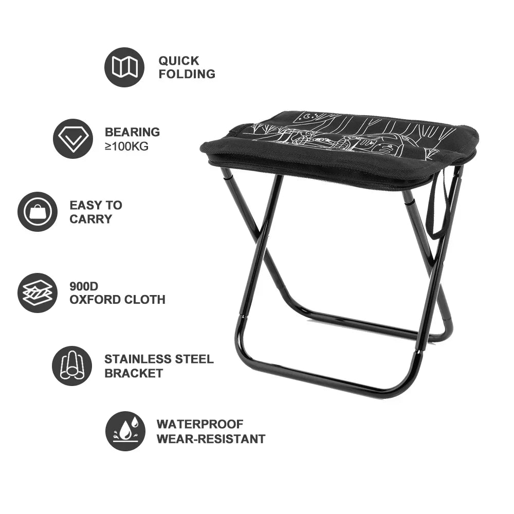 Camping Stool Foldable Chair Outdoor Fishing Lightweight
