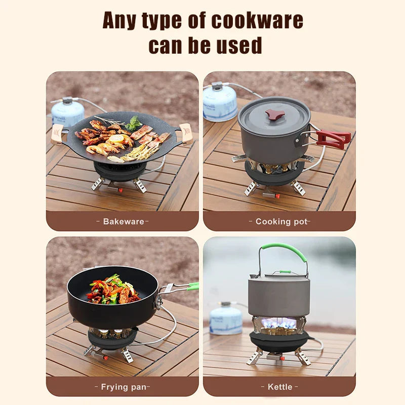 16000W High-Pressure Camping Gas Stove Black