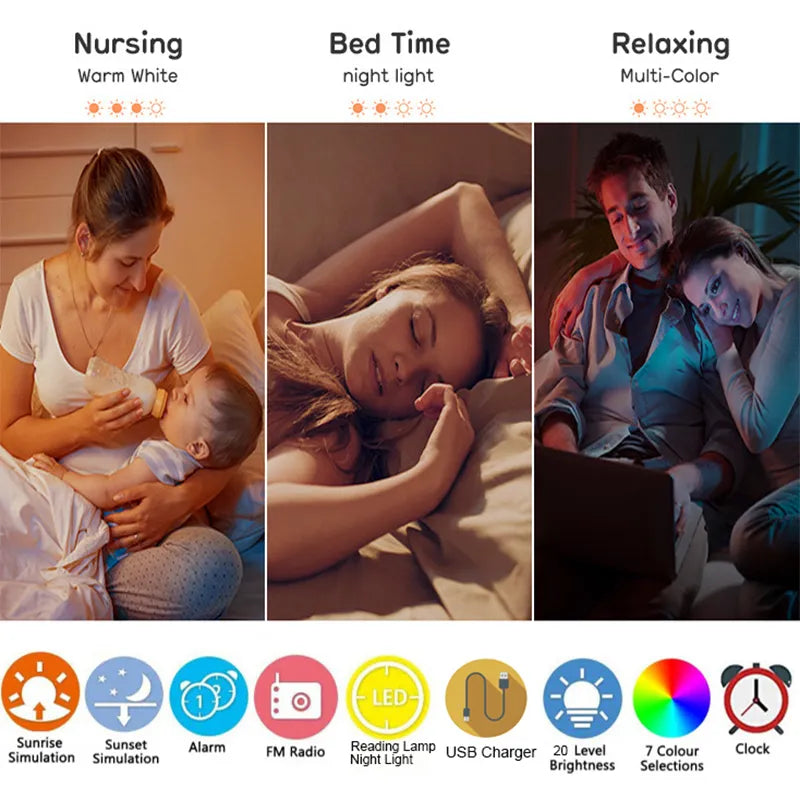 Color changing light Alarm Clock