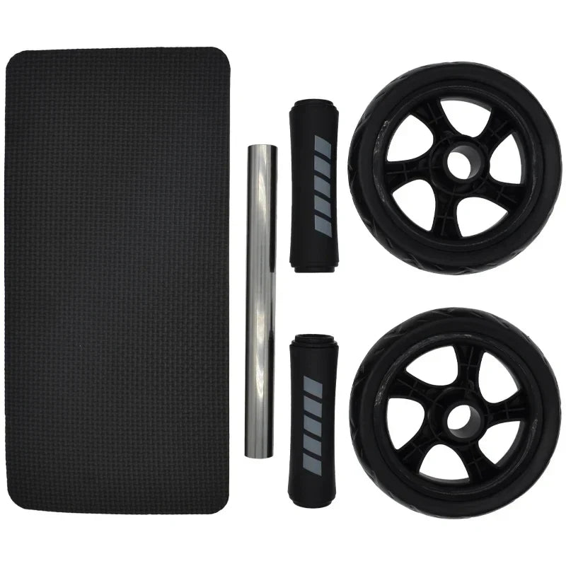15cm Double-Wheel Abs Roller Non-Slip Silent Core Black