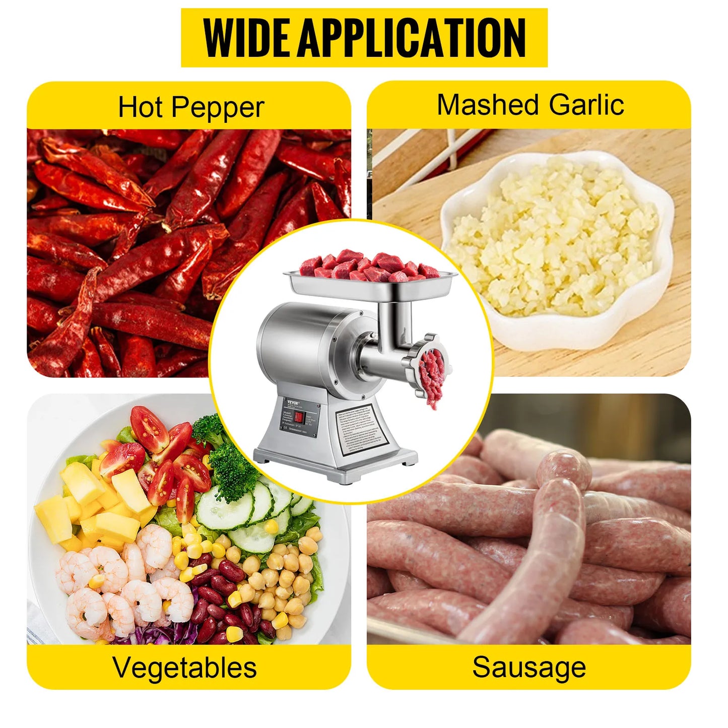 250 Kg/H Electric Meat Mincer Chopper