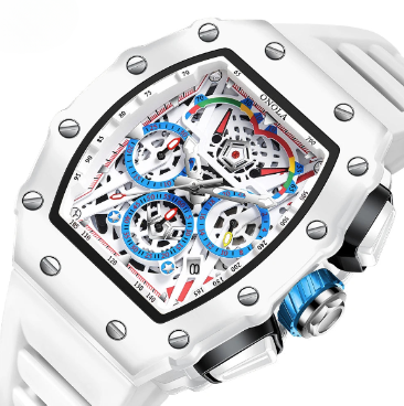 Fashion Casual Multifunctional Waterproof Silicone Tape Quartz Watch