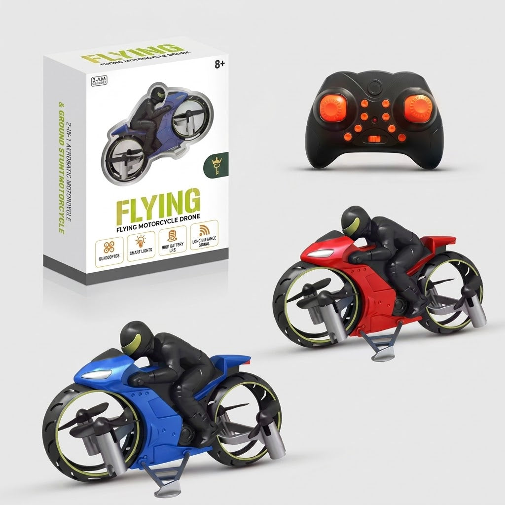Flying Motorcycle RC Toy - Unleash Adventure with Dual Air and Land Play