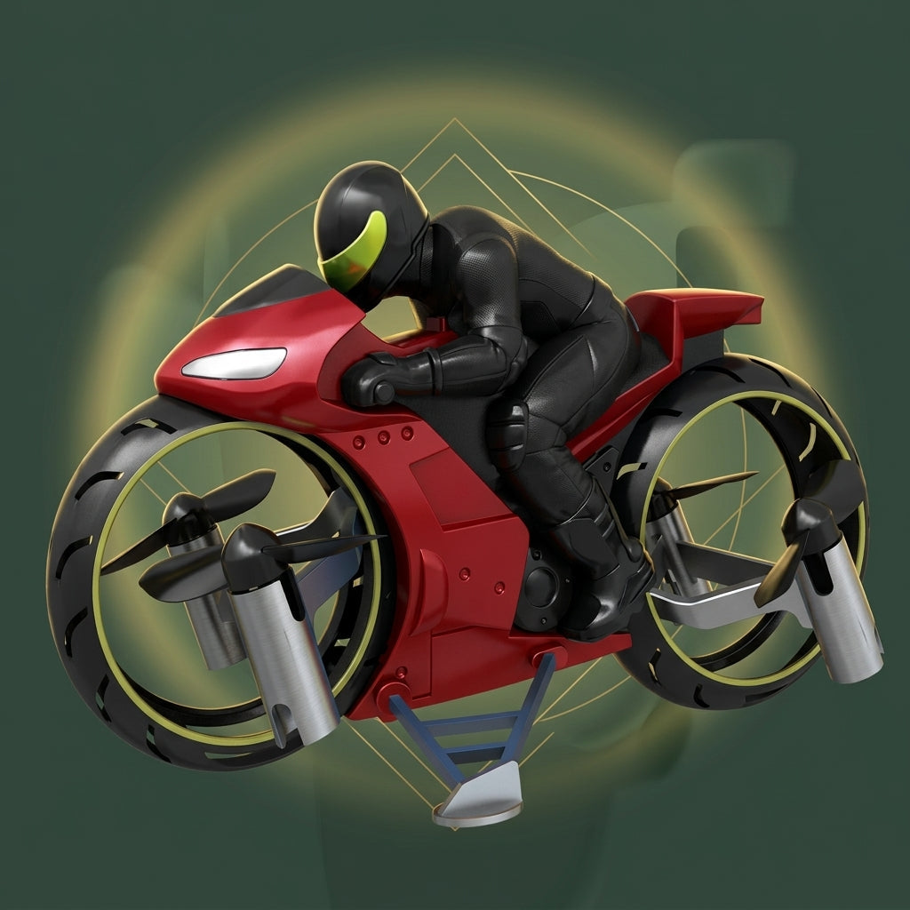Remote Control Flying Motorcycle Toy - Land and Air Dual Mode for Kids