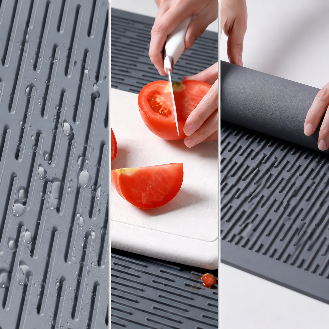 Silicone Dish Drying Mat Gift Heat Resistant Multipurpose Kitchen Mat