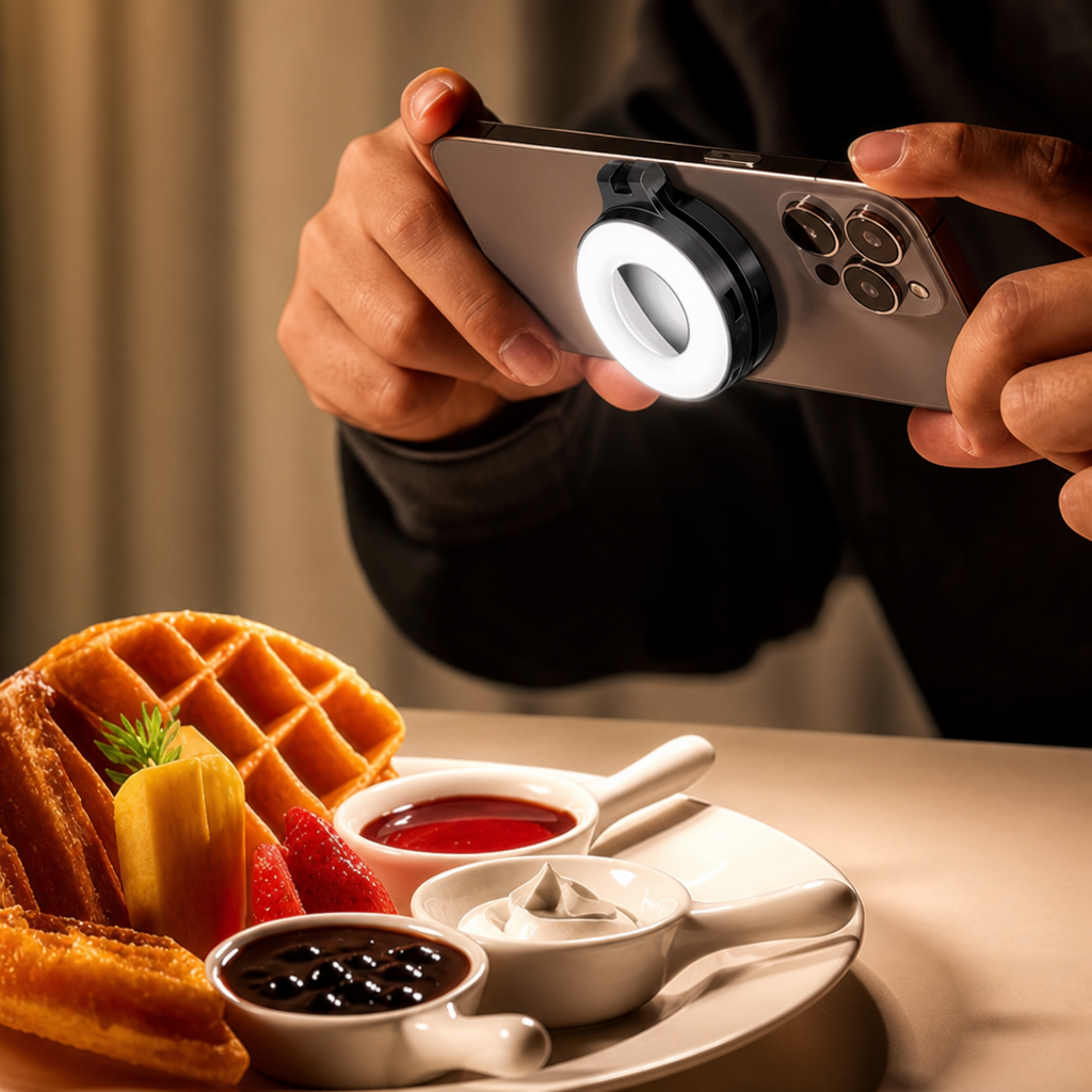 Compact Magnetic Phone Light Gift for Creators and Selfie Lovers