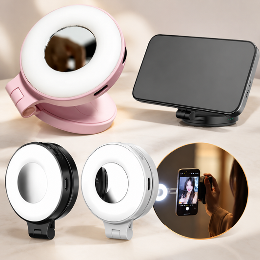 Pocket LED Selfie Ring Light for Content Creators and Streaming