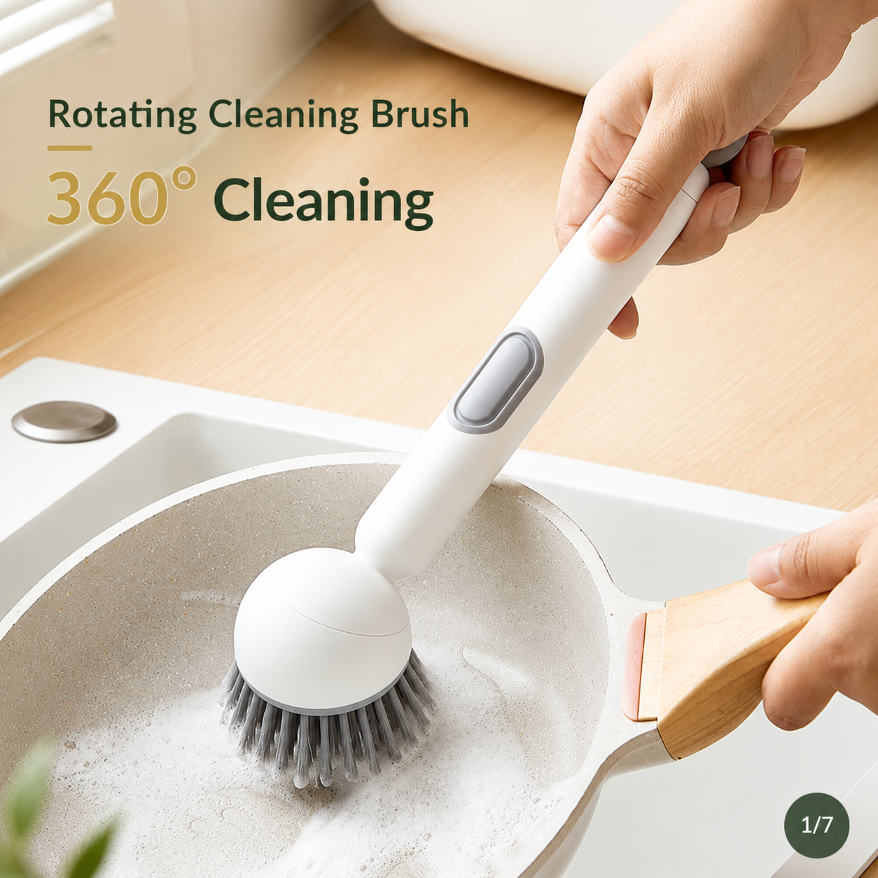 Kitchen Soap Dispensing Dish Brush for Effortless Clean Living