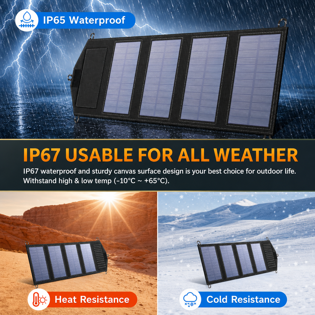 Portable Solar Phone Charger for Hiking and Off-Grid Adventures