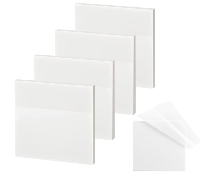 Translucent Glitter Sticky Notes 50-Pack for Study and Office Use