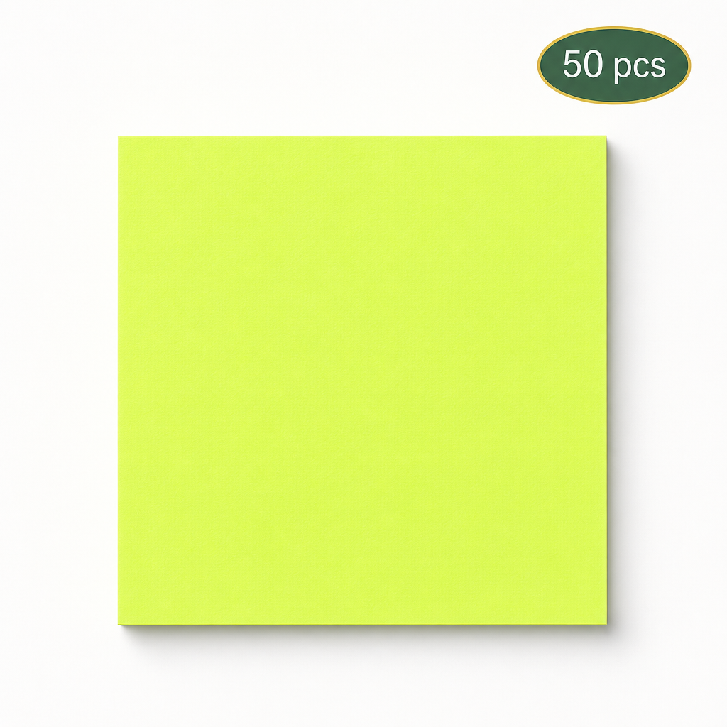Translucent Glitter Sticky Notes 50-Pack for Study and Office Use