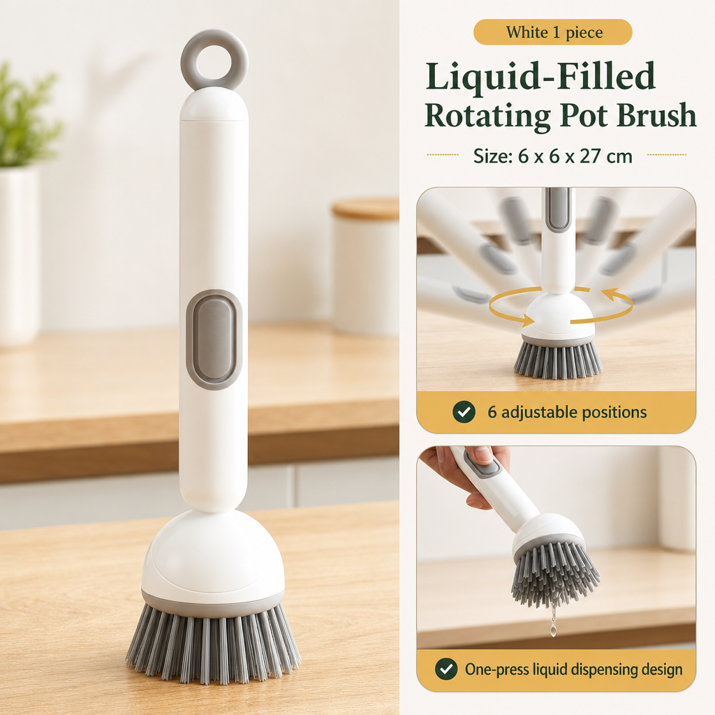 Kitchen Soap Dispensing Dish Brush for Effortless Clean Living