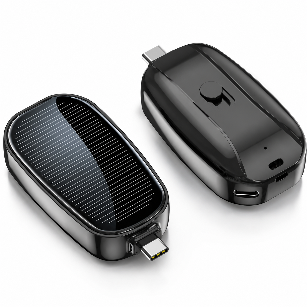 Solar Keychain Power Bank – Portable Emergency Charger