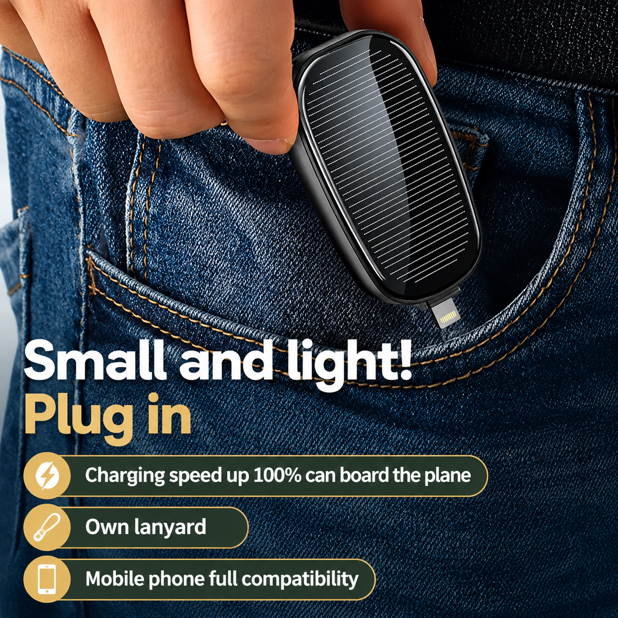 Solar Keychain Charger – Eco-Friendly Power On the Go for Adventurers