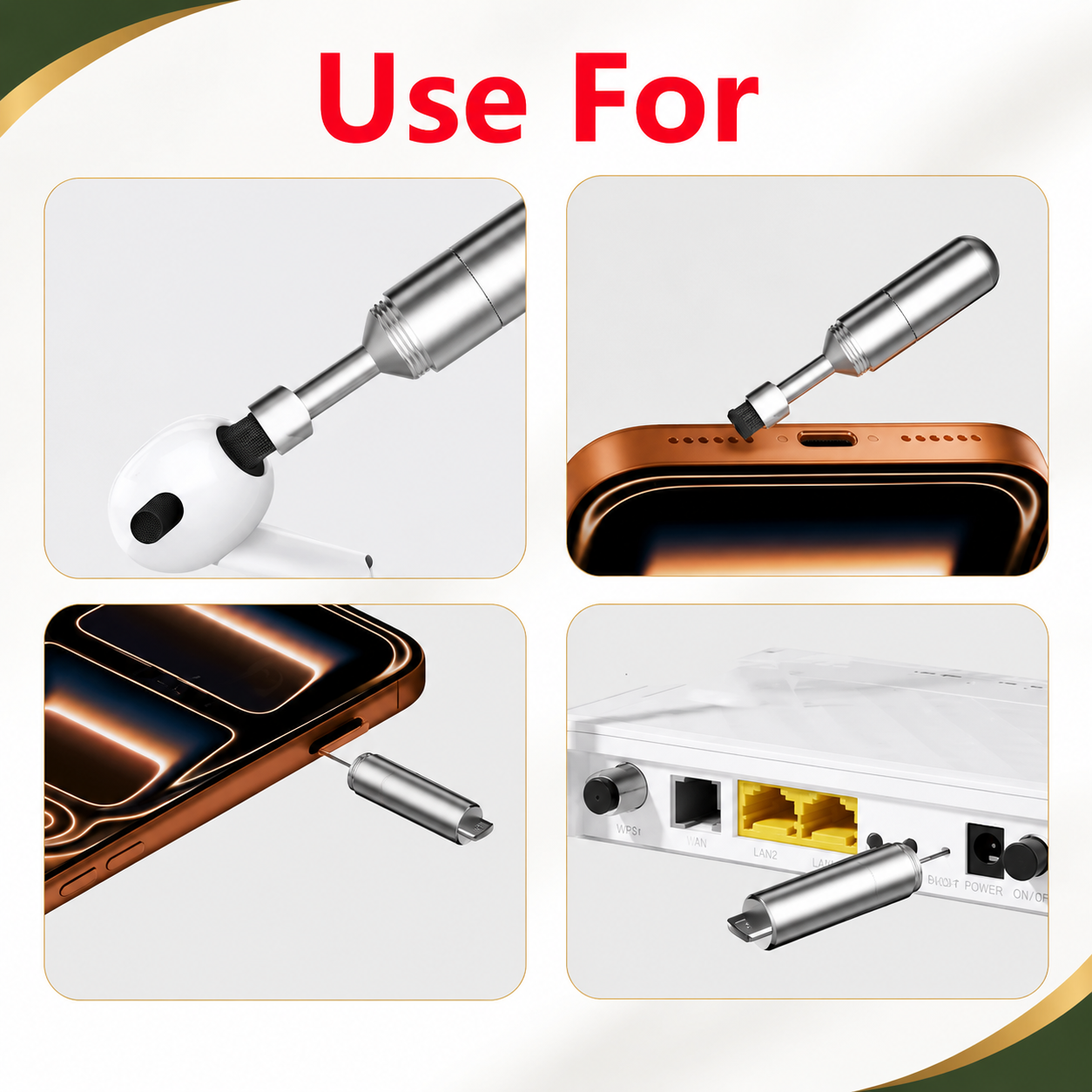 2-in-1 SIM Eject & Cleaning Brush Keychain Gift for Tech Fans