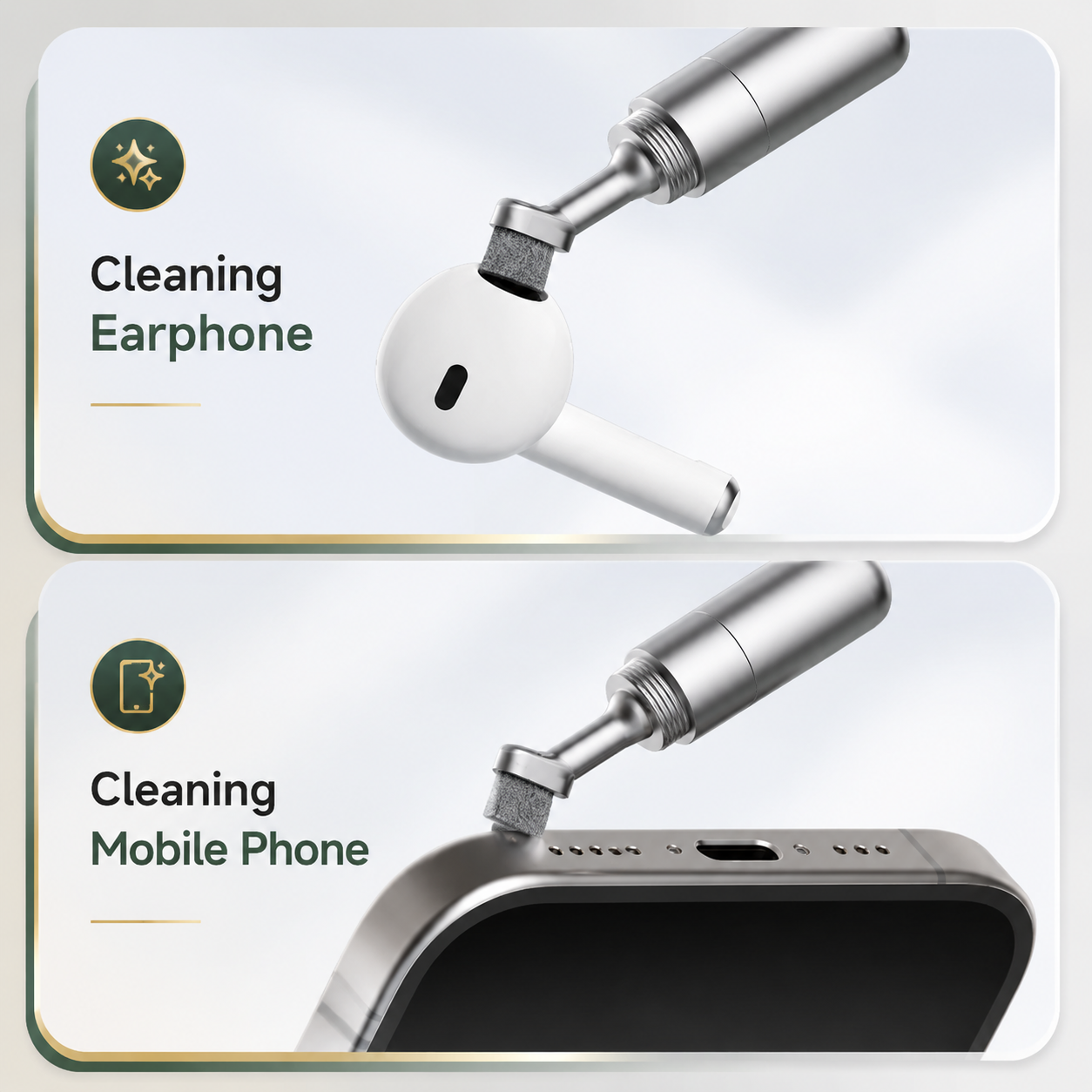 2-in-1 SIM Eject & Cleaning Brush Keychain Gift for Tech Fans