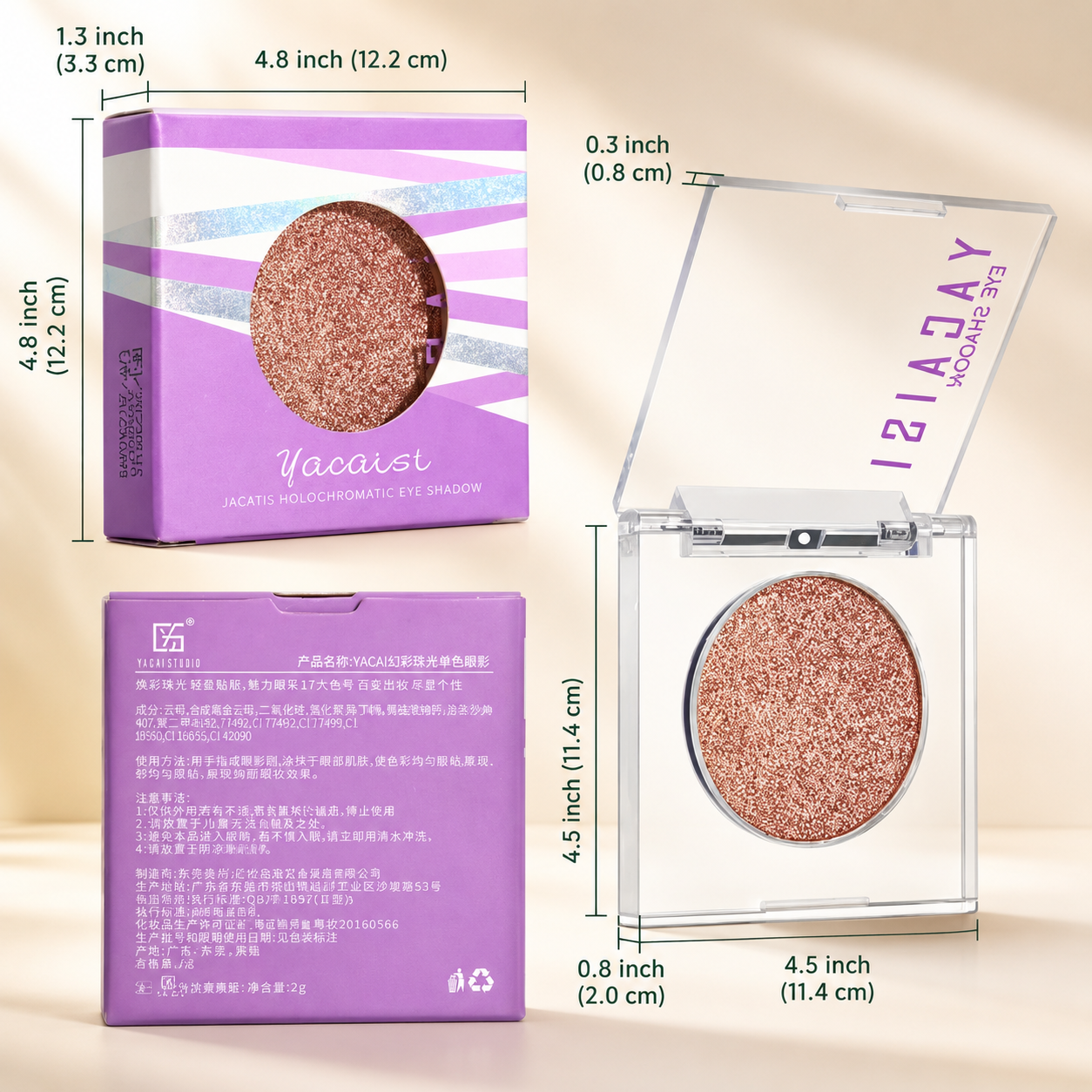 Long-Lasting Shimmer Eyeshadow Powder for Effortless Everyday Makeup