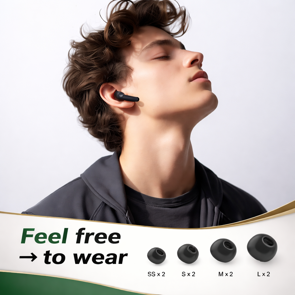 Wireless Bluetooth Earbuds with Touch Control and Digital Battery Display