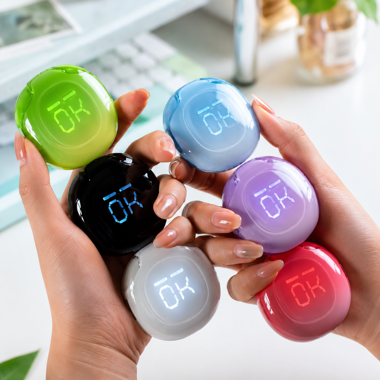 Wireless Bluetooth Earbuds with Touch Control and Digital Battery Display
