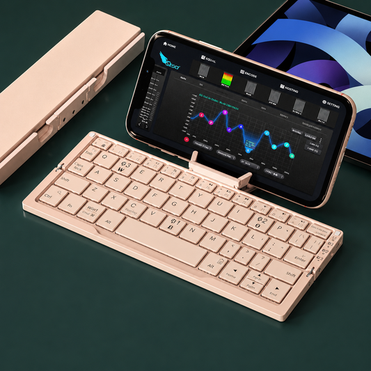 Mini Bluetooth Folding Keyboard for Phone and Tablet Travel Typing
