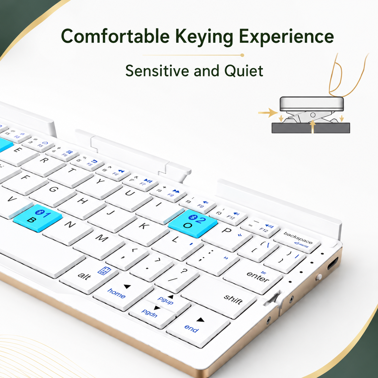 Slim Aluminum Bluetooth Keyboard for Mobile Professionals on the Go