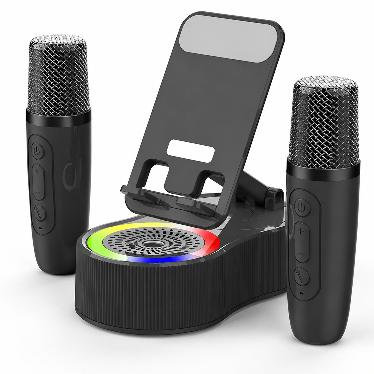 5-in-1 Bluetooth Speaker Phone Holder with Charger for Desk and Hands-Free Calls