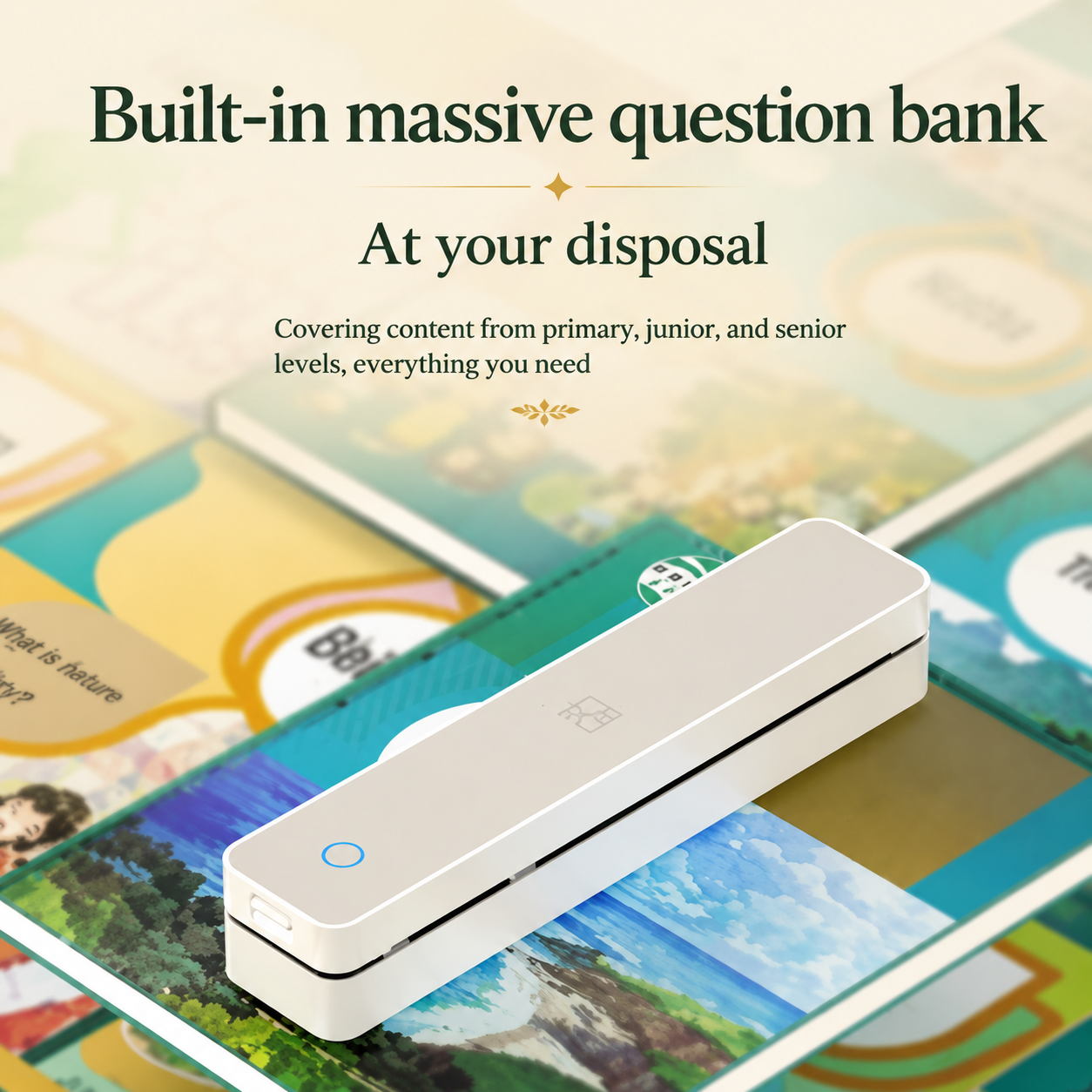 Compact Inkless Travel Printer, Bluetooth Wireless Printer for Phone and Laptop on the Go